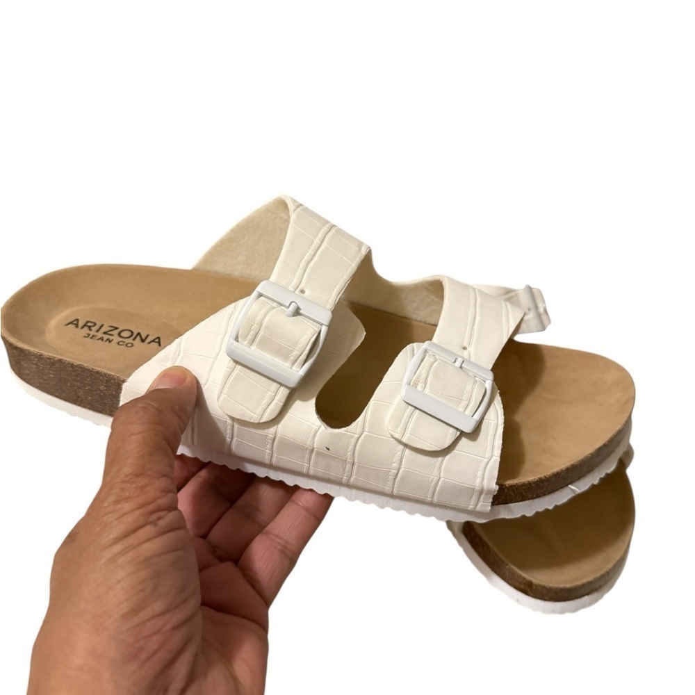 Arizona Jean Company White Sandals with Adjustable Straps - Picture 3 of 13